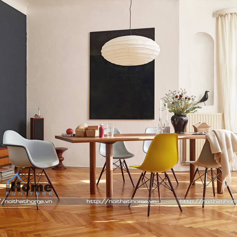 ghế nhựa chân gỗ eames hải phòng